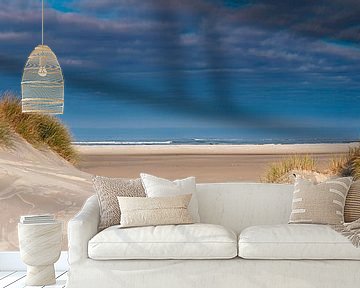 Panorama duin en strand te Terschelling van Anton de Zeeuw