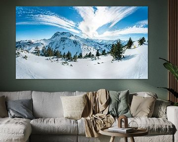 Vue hivernale sur les Alpes d'Allgäu sur Leo Schindzielorz