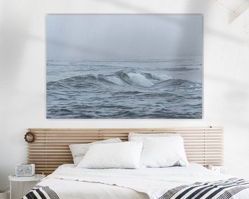 Small wave of glass in the sea