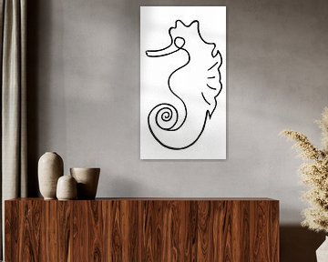 Seahorse ~ abstract line drawing