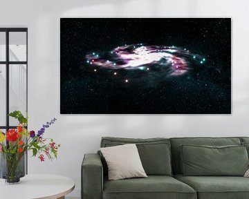 een kleurrijk sterrenstelsel (3d rendering) van Rainer Zapka