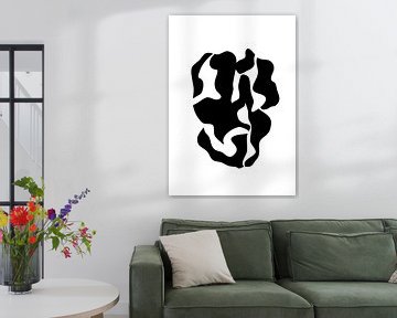 Abstrakte Form in Schwarz und Weiß von Studio Miloa
