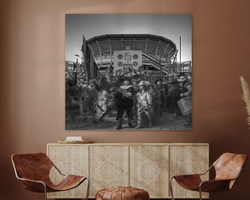 Night watch by Rembrandt van Rijn at the Johan Cruyff Arena by Digital Art Studio