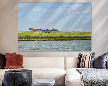 Houses on Hallig Hooge in the North Sea by Rico Ködder