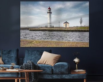 Vuurtoren Hellevoetsluis II | Landschap | Cool blues van Daan Duvillier | Dsquared Photography