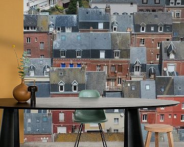 Roofs of the French town of Le Treport by Blond Beeld