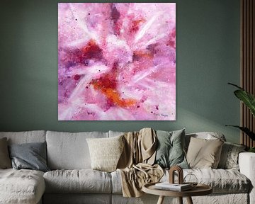 Pink Galactic Explosion van Maria Meester