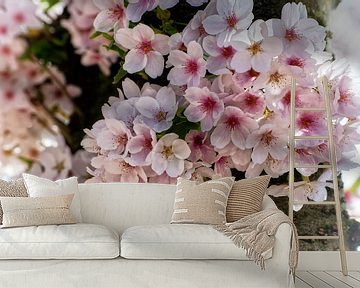 Zauberhafte Kirschblüten in Rosa und Weiß von marlika art
