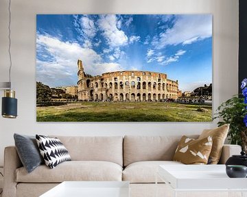 Het Colosseum in kleurrijk Rome van Mike Bot PhotographS