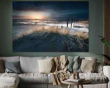 Beach of St. Peter Ording on the North Sea. by Voss Fine Art Fotografie