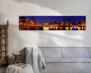 Panorama Magere Brug te Amsterdam van Anton de Zeeuw