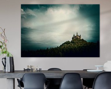De indrukwekkende Hohenzollernburg in mystiek licht. van Ronnie Reul