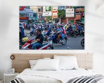 Moped bustle in Saigon (Vietnam) by t.ART