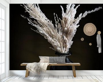 Still life plume feathers in a vase by By Marjolein Design