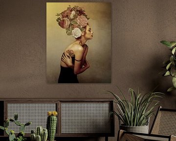 Portrait with Roses van Marja van den Hurk