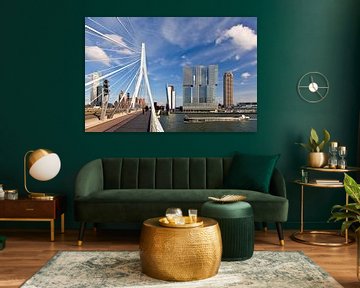 Erasmus Bridge and The Rotterdam by Anton de Zeeuw