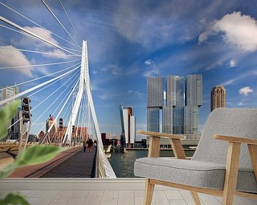 Erasmusbrug en De Rotterdam van Anton de Zeeuw