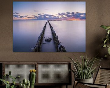 Coucher de soleil sur l'IJsselmeer frison