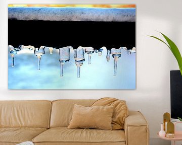 Eiszapfen und Schichten