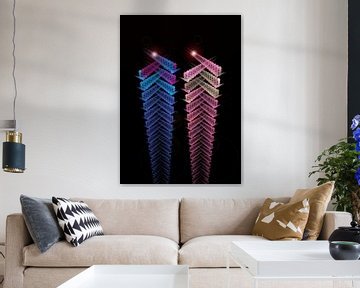 Fractal Two Towers #fractal #abstraction sur JBJart Justyna Jaszke