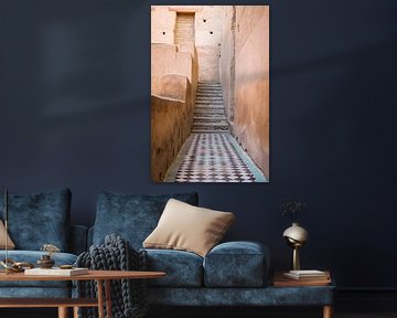 Korridor im El Badi Palast | Marrakesch Marokko | Afrika | Pastell