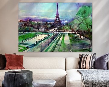 Paris, Trocadéro with Eiffel Tower by Johann Pickl