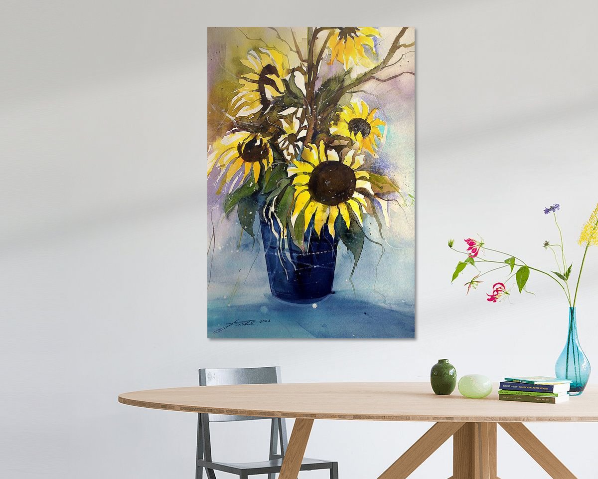 Voorbeeld van het werk in een kamer