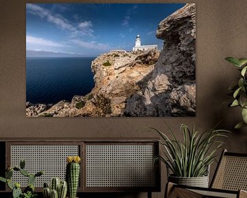 De vuurtoren van Cavalleria op het eiland Menorca. van Voss Fine Art Fotografie