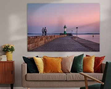 Lighthouse on the pier of Sassnitz on the island of Rügen on Abe by Rico Ködder