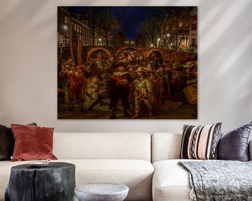 Nachtwacht op de Herengracht Amsterdam