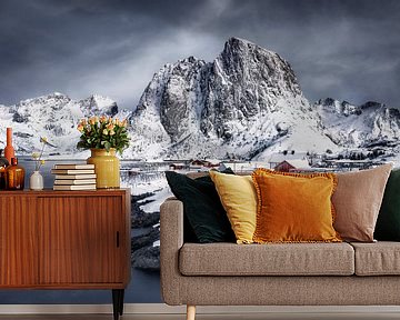 Idyllisch winterlandschap in Noorwegen van Voss Fine Art Fotografie