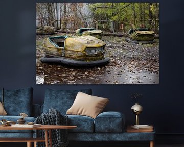 A bumper car at the Pripyat fairgrounds