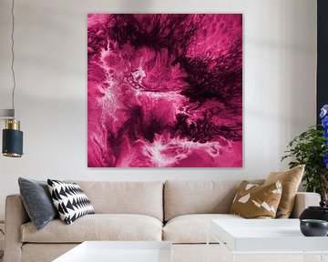 Gouden storm in magenta van KW Malerei