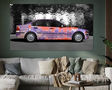 BMW 3er Typ E46 Art Car in red & pink von aRi F. Huber