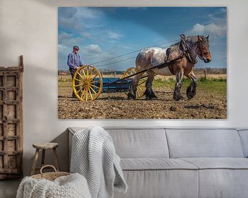 Boer met trekpaard van Lisette van Peenen