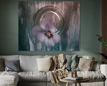 Violette dans un cercle de verre sur Saskia Schotanus