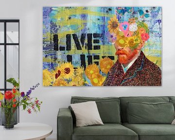 Urban Art Van Gogh Live Life van Gisela- Art for You