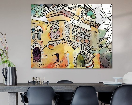 Voorbeeld van het werk in een kamer