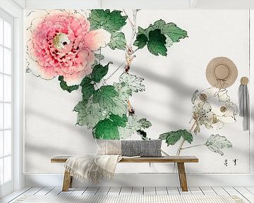 Peony tree by Watanabe Seitei. Japanese painting by Dina Dankers