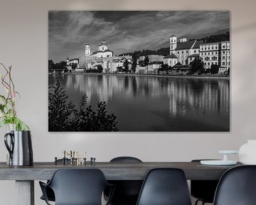 Passau Oude Stad zwart-wit