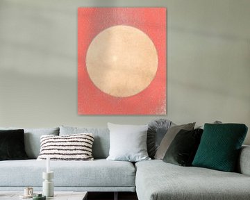 Lune en lumière douce en couleurs naturelles sur Mad Dog Art