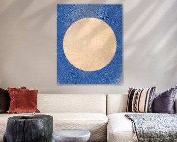 Mond in Sanftem Licht in Naturfarben von Mad Dog Art