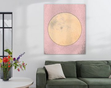 Maan in zacht licht in natuurlijke kleuren van Mad Dog Art