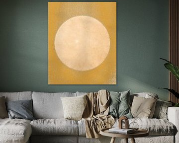 Mond in Sanftem Licht in Naturfarben von Mad Dog Art