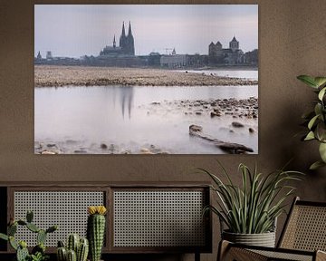 Niedrigwasser am Rhein in Köln von Alexander Ludwig