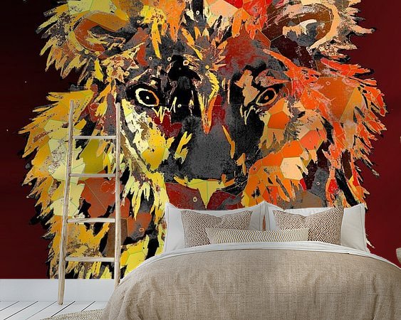 Voorbeeld van het werk in een kamer