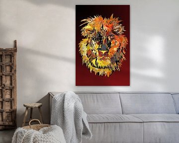 Grote leeuw uit Afrika van Sebastian Grafmann