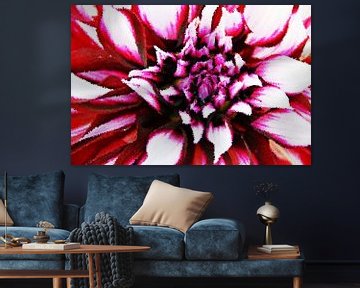 Dahlia flower mixed media by Werner Lehmann