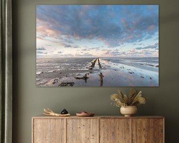 Weite Blicke mit Wolken über den Polen am Wattenmeer von KB Design & Photography (Karen Brouwer)