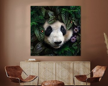 Een nieuwsgierige Panda beer